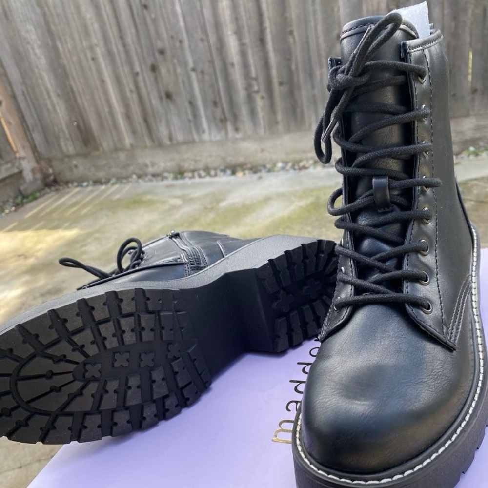 Madden Girl Brand Women’s Black Combat boots